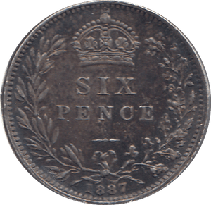 1887 SIXPENCE F88 ( GVF ) - SIXPENCE - Cambridgeshire Coins