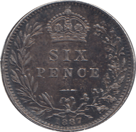 1887 SIXPENCE F88 ( GVF ) - SIXPENCE - Cambridgeshire Coins