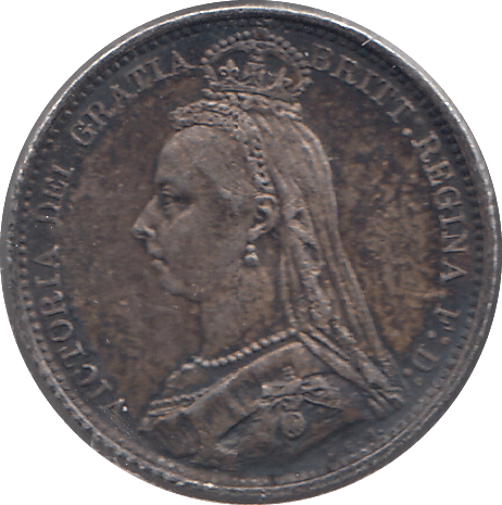 1887 SIXPENCE F88 ( GVF ) - SIXPENCE - Cambridgeshire Coins