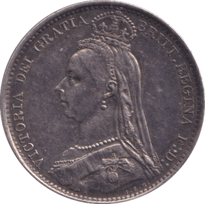 1887 SIXPENCE F90 ( EF ) - SIXPENCE - Cambridgeshire Coins