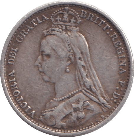 1887 SIXPENCE ( FINE ) - SIXPENCE - Cambridgeshire Coins