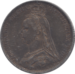 1887 SIXPENCE ( GF ) - SIXPENCE - Cambridgeshire Coins