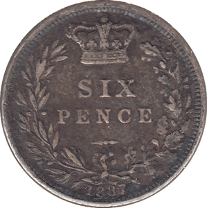 1887 SIXPENCE ( GF ) - SIXPENCE - Cambridgeshire Coins