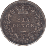 1887 SIXPENCE ( GF ) - SIXPENCE - Cambridgeshire Coins