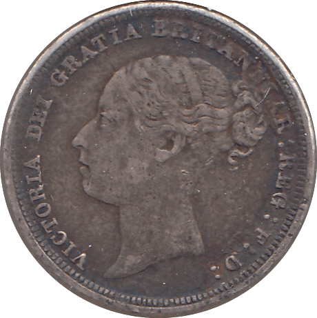 1887 SIXPENCE ( GF ) - SIXPENCE - Cambridgeshire Coins