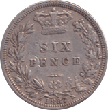 1887 SIXPENCE ( GF ) - SIXPENCE - Cambridgeshire Coins
