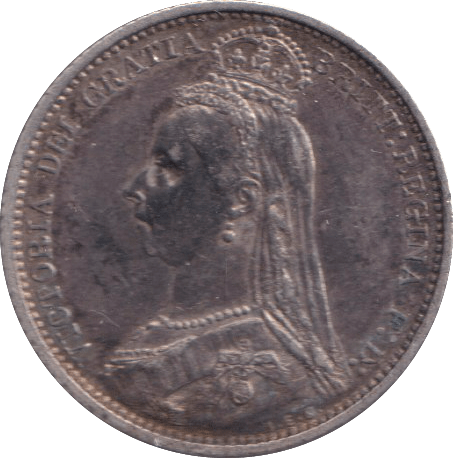 1887 SIXPENCE ( GF ) - SIXPENCE - Cambridgeshire Coins
