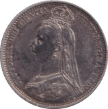1887 SIXPENCE ( GF ) - SIXPENCE - Cambridgeshire Coins