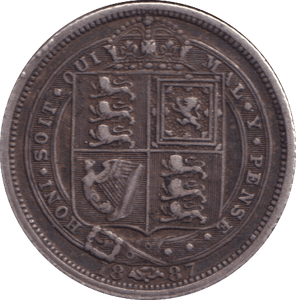1887 SIXPENCE ( GF ) - SIXPENCE - Cambridgeshire Coins