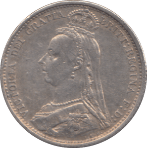 1887 SIXPENCE ( GF ) - SIXPENCE - Cambridgeshire Coins