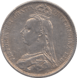 1887 SIXPENCE ( GF ) - SIXPENCE - Cambridgeshire Coins