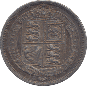 1887 SIXPENCE ( GF ) - SIXPENCE - Cambridgeshire Coins