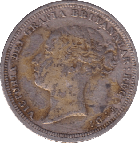 1887 SIXPENCE ( GF ) - SIXPENCE - Cambridgeshire Coins