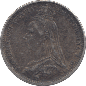 1887 SIXPENCE ( GF ) - SIXPENCE - Cambridgeshire Coins