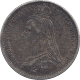 1887 SIXPENCE ( GF ) - SIXPENCE - Cambridgeshire Coins