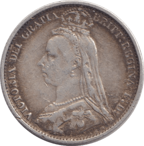 1887 SIXPENCE ( GF ) - SIXPENCE - Cambridgeshire Coins
