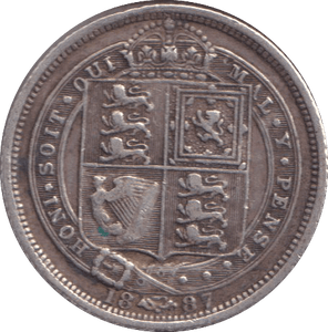 1887 SIXPENCE ( GF ) - SIXPENCE - Cambridgeshire Coins