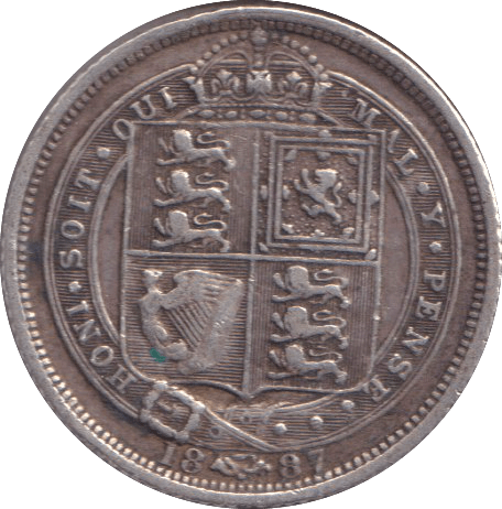 1887 SIXPENCE ( GF ) - SIXPENCE - Cambridgeshire Coins