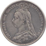 1887 SIXPENCE ( GF ) - SIXPENCE - Cambridgeshire Coins