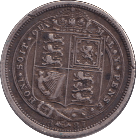 1887 SIXPENCE ( GF ) - SIXPENCE - Cambridgeshire Coins