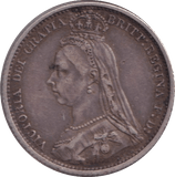 1887 SIXPENCE ( GF ) - SIXPENCE - Cambridgeshire Coins