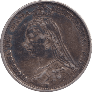 1887 SIXPENCE ( GVF ) - SIXPENCE - Cambridgeshire Coins