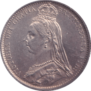 1887 SIXPENCE ( GVF ) - SIXPENCE - Cambridgeshire Coins