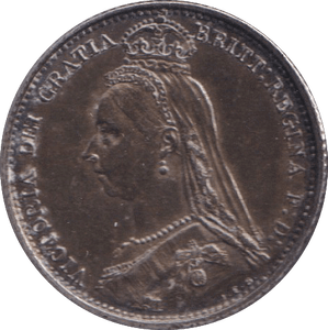 1887 SIXPENCE ( GVF ) - SIXPENCE - Cambridgeshire Coins