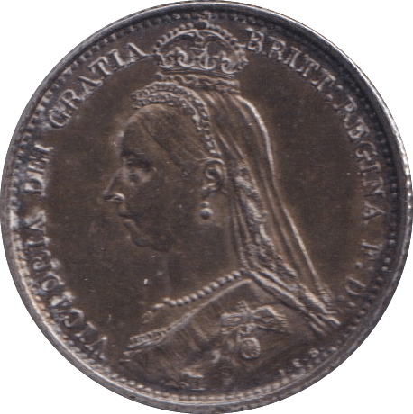 1887 SIXPENCE ( GVF ) - SIXPENCE - Cambridgeshire Coins