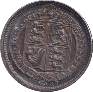 1887 SIXPENCE ( GVF ) - SIXPENCE - Cambridgeshire Coins