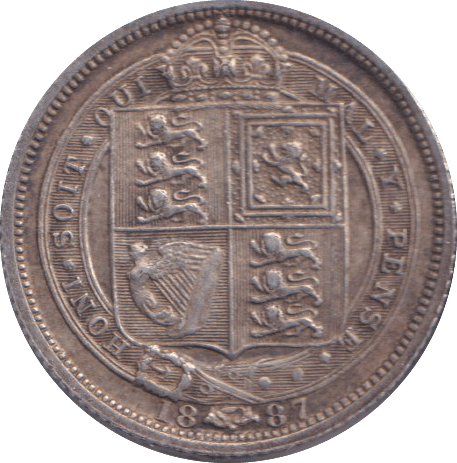 1887 SIXPENCE ( GVF ) - SIXPENCE - Cambridgeshire Coins