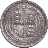 1887 SIXPENCE ( GVF ) - SIXPENCE - Cambridgeshire Coins