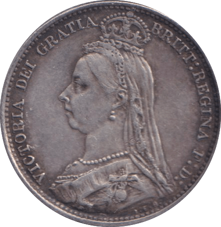 1887 SIXPENCE ( GVF ) - SIXPENCE - Cambridgeshire Coins