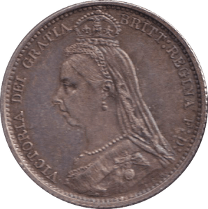 1887 SIXPENCE ( GVF ) - SIXPENCE - Cambridgeshire Coins