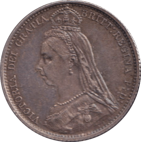 1887 SIXPENCE ( GVF ) - SIXPENCE - Cambridgeshire Coins