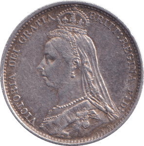1887 SIXPENCE ( GVF ) - SIXPENCE - Cambridgeshire Coins