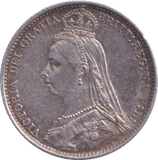 1887 SIXPENCE ( GVF ) - SIXPENCE - Cambridgeshire Coins