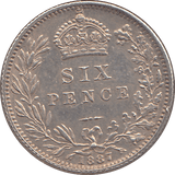 1887 SIXPENCE ( GVF ) - SIXPENCE - Cambridgeshire Coins
