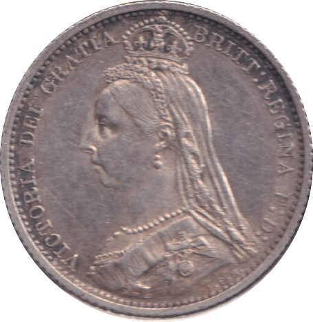 1887 SIXPENCE ( GVF ) - SIXPENCE - Cambridgeshire Coins