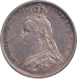 1887 SIXPENCE ( GVF ) - SIXPENCE - Cambridgeshire Coins