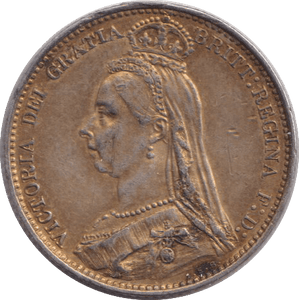 1887 SIXPENCE ( GVF ) - SIXPENCE - Cambridgeshire Coins