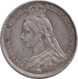 1887 SIXPENCE ( GVF ) - SIXPENCE - Cambridgeshire Coins