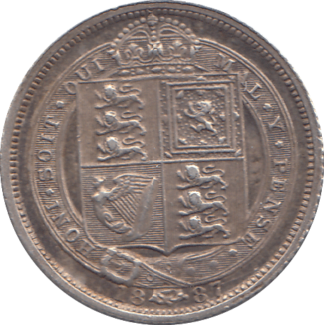 1887 SIXPENCE ( GVF ) - WORLD COINS - Cambridgeshire Coins