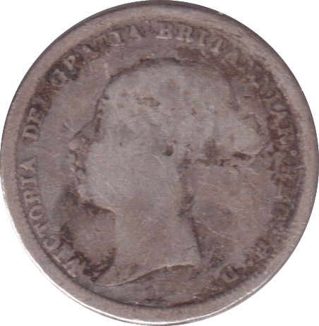 1887 SIXPENCE ( NF ) - SIXPENCE - Cambridgeshire Coins