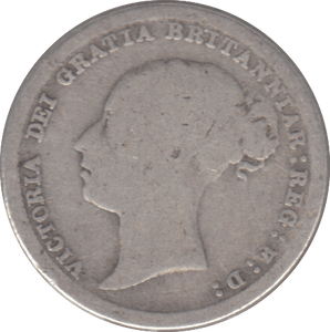 1887 SIXPENCE ( NF ) - SIXPENCE - Cambridgeshire Coins
