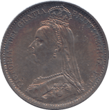 1887 SIXPENCE ( UNC ) 12 - SIXPENCE - Cambridgeshire Coins