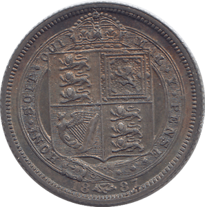 1887 SIXPENCE ( UNC ) 12 - SIXPENCE - Cambridgeshire Coins