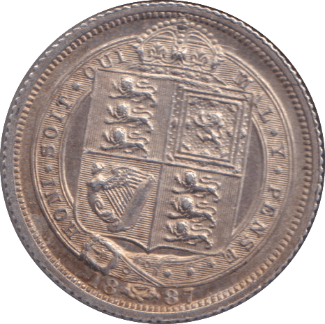 1887 SIXPENCE ( UNC ) - SIXPENCE - Cambridgeshire Coins