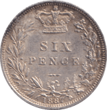 1887 SIXPENCE ( UNC ) - SIXPENCE - Cambridgeshire Coins
