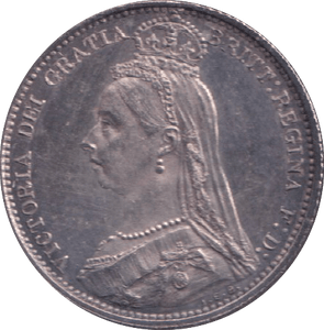 1887 SIXPENCE ( UNC ) - SIXPENCE - Cambridgeshire Coins